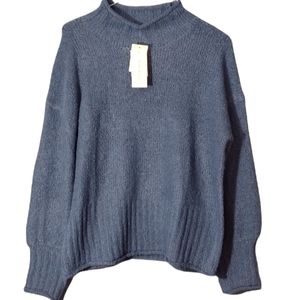 Pink Rose NWT Cowl Sweater - Desert Teal Color- Size Large